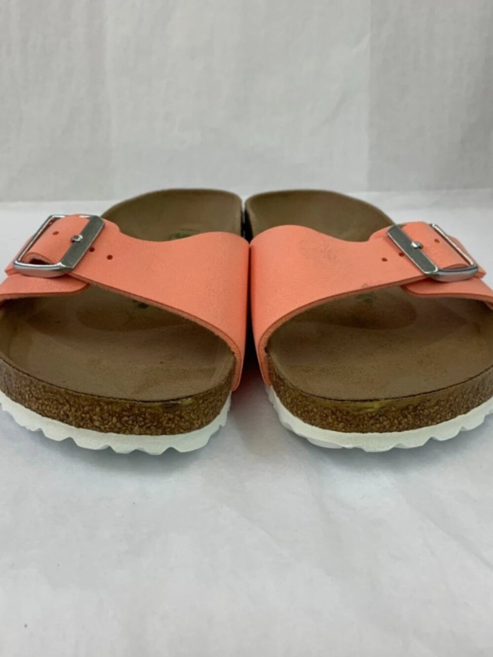 Birkenstock Madrid Brushed Flamingo Birkibuc Vegan Narrow Width Sandals